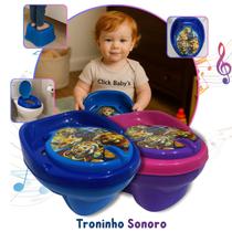 Troninho Penico Pinico Sonoro Personagem Heróis da Floresta Infantil Desfralde 2 em 1 Bebê Meninos E Meninas Click Babys