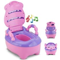 Troninho Pinico Infantil Fazendinha Musical Rosa - Prime Baby
