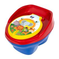 Troninho Piniquinho Penico 2 Em 1 Bebê Colorido Para 23kg - Baby Styll Baby Cor:Azul Bic Com Vermelho