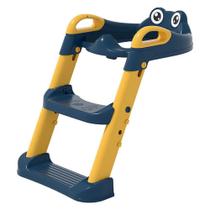 Troninho Redutor de Assento Sanitário Infantil com Escada Escadinha - Azul - Topamix