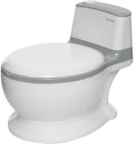 Troninho Vaso Sanitário Infantil c/ Som Branco e Cinza -Buba Troninho Vaso Sanitário Infantil c/ Som Branco e Cinza -Buba