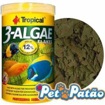 Tropical 3-algae flakes 20g ração p/ peixes herbivoros - un