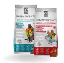 Tropican Alta Performance Calopsita fornece nutrição diária adequada para psitacídeos de pequeno e médio porte, filhotes desmamando da papinha, av