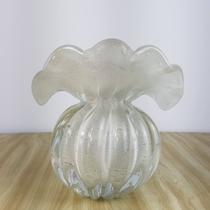 Trouxinha de Murano - Vaso de Cristal Branco com Ouro 24K