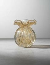 Trouxinha De Vidro Murano Incolor Dourado 12cm Trouxinha De Vidro Murano Incolor Dourado 12cm