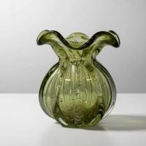 Trouxinha De Vidro Murano Verde Sálvia 12cm Trouxinha De Vidro Murano Verde Sálvia 12cm