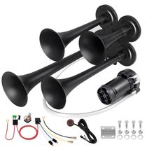 Truck Air Horn BANHAO 180dB 4 buzinas de trompete com compressor 12V Truck Air Horn BANHAO 180dB 4 buzinas de trompete com compressor 12V