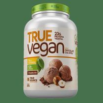 True Vegan Proteína Vegana 837g True Source Zero Lactose Sabor True Vegan Chocolate Com Avelã