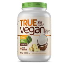 True Vegan Proteína Vegana Chocolate Branco Com Coco True Source 837g