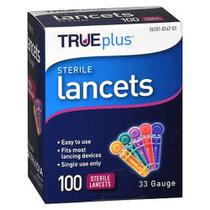 Trueplus Sterile Lancets 33 Gauge 100 cada por Trueplus (pacote com 4)