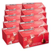 Trufa Lindt Lindor Duo Milk Ao Leite Kit 10 Caixas De 25G