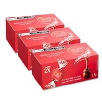 Trufa Lindt Lindor Milk ao Leite Duo Kit 3 Caixas de 25g