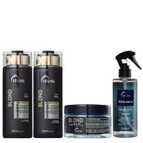 Truss Blond Kit Shampoo Condicionador Máscara e Frizz Zero Spray 260ml