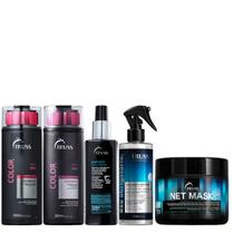 Truss Color Kit Shampoo Condicionador Amino Net Mask e Uso Obrigatório Reconstrutor 260ml