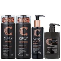 Truss Curly Kit Shampoo Condicionador Light Ativador de Cachos e Twist Leave-in 650ml Truss Curly Kit Shampoo Condicionador Light Ativador de Cachos e Twist Leave-in 650ml