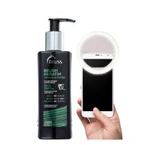 Truss kit brush leave-in reconstrutor 250ml e selfie ring light