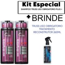 Truss kit dois shampoo uso obrigatório plus + ganhe uso obrigatório