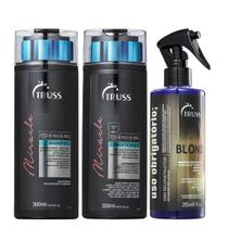 Truss Miracle Kit Shampoo Condicionador e Uso Obrigatório Blond Reconstrutor 260ml