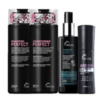 Truss Perfect Kit Shampoo 300ml Condicionador 300ml Amino 225ml Gloss Shine 90ml