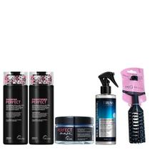 Truss Perfect Kit Shampoo Condicionador Máscara Uso Obrigatório Reconstrutor 260ml e Escova