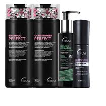 Truss Perfect Shampoo 300ml Condicionador 300ml Brush Keratin 250ml Gloss Shine 90ml
