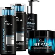 Truss Shampoo E Cond. Ultra + Net Mask + Hair Protector
