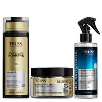 Truss Stop No Metal Kit Shampoo Máscara 180g e Uso Obrigatório Reconstrutor 260ml Truss Stop No Metal Kit Shampoo Máscara 180g e Uso Obrigatório Reconstrutor 260ml