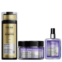 Truss Stop No Metal Kit Shampoo Máscara Blond Revolution e Finalizador Blond Revolution 100ml Truss Stop No Metal Kit Shampoo Máscara Blond Revolution e Finalizador Blond Revolution 100ml