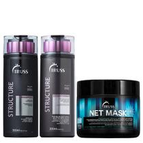 Truss Structure Kit Shampoo Condicionador e Net Mask 550g Truss Structure Kit Shampoo Condicionador e Net Mask 550g