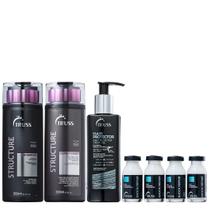 Truss Structure Kit Shampoo Condicionador Shock Repair e Hair Protector Leave-in 250ml