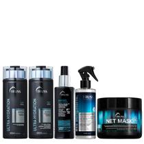 Truss Ultra Hydration Kit Shampoo Condicionador Amino Net Mask e Uso Obrigatório Reconstrutor 260ml