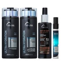 Truss Ultra Hydration Kit Shampoo Condicionador Day By Day Leave-in e Uso Obrigatório Reconstrutor 30ml