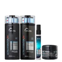 Truss Ultra Hydration Plus+ Kit Shampoo Condicionador Net Mask 30g e Uso Obrigatório Reconstrutor 30ml