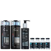 Truss Ultra Hydration Plus+ Kit Shampoo Condicionador Shock Repair e Hair Protector Leave-in 250ml