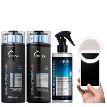 Truss Ultra Hydration Plus+ Kit Shampoo Condicionador Uso Obrigatório Reconstrutor 260ml e Selfie Ring Light