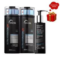 Truss Ultra Hydration Plus Shampoo e Condicionador 300ml +Night Spa - Sérum 250ml