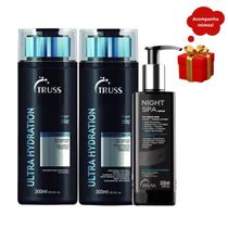 Truss Ultra Hydration Shampoo e Condicionador 300ml +Night Spa - Sérum 250ml