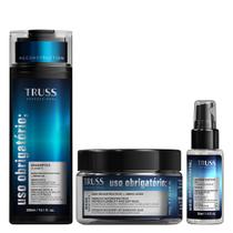 Truss Uso Obrigatório Kit Shampoo Máscara e Óleo 30ml