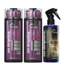Truss Uso Obrigatório Plus+ Kit Shampoo Condicionador e Blond Reconstrutor 260ml Truss Uso Obrigatório Plus+ Kit Shampoo Condicionador e Blond Reconstrutor 260ml