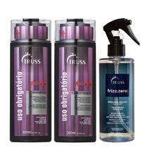 Truss Uso Obrigatório Plus+ Kit Shampoo Condicionador e Frizz Zero Spray 260ml Truss Uso Obrigatório Plus+ Kit Shampoo Condicionador e Frizz Zero Spray 260ml