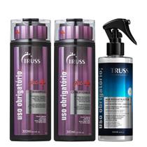 Truss Uso Obrigatório Plus+ Kit Shampoo Condicionador e Uso Obrigatório Reconstrutor 260ml