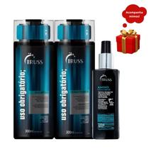 Truss Uso Obrigatório Shampoo e Condicionador 300ml +Amino 225ml Truss Uso Obrigatório Shampoo e Condicionador 300ml +Amino 225ml
