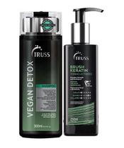 Truss Vegan Detox Shampoo 300ml + Brush Keratin 250ml