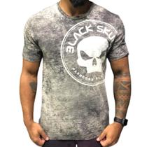 Tshir estonada logo mescla cinza/preto - black skull - clothing (g) Tshir estonada logo mescla cinza/preto - black skull - clothing (g)