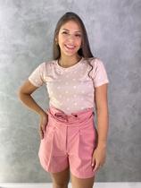 Tshirt basic tl corações rose Tshirt basic tl corações rose