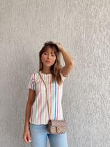 Tshirt basic tl listrinhas coloridas Tshirt basic tl listrinhas coloridas