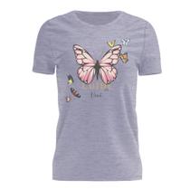 Tshirt Blusa Estampada Feminina Manga Curta Camiseta Camisa Borboleta