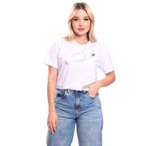 Tshirt Blusa Feminina Travel Estampada Manga Curta Camiseta Camisa Branco Tshirt Blusa Feminina Travel Estampada Manga Curta Camiseta Camisa Branco