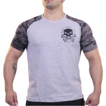 Tshirt bones skul cinza - black skull - clothing (p)
