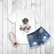Tshirt Borboletas - Metamorfose - Camiseta - Baby look Unissex Tshirt Borboletas - Metamorfose - Camiseta - Baby look Unissex